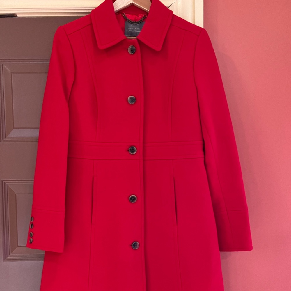 J Crew Lady Coat w/ Thinsulate Holiday Red